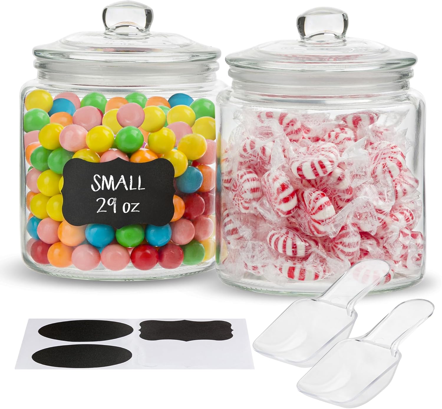 Glass Container Set - Glass Storage Jars with Lids -