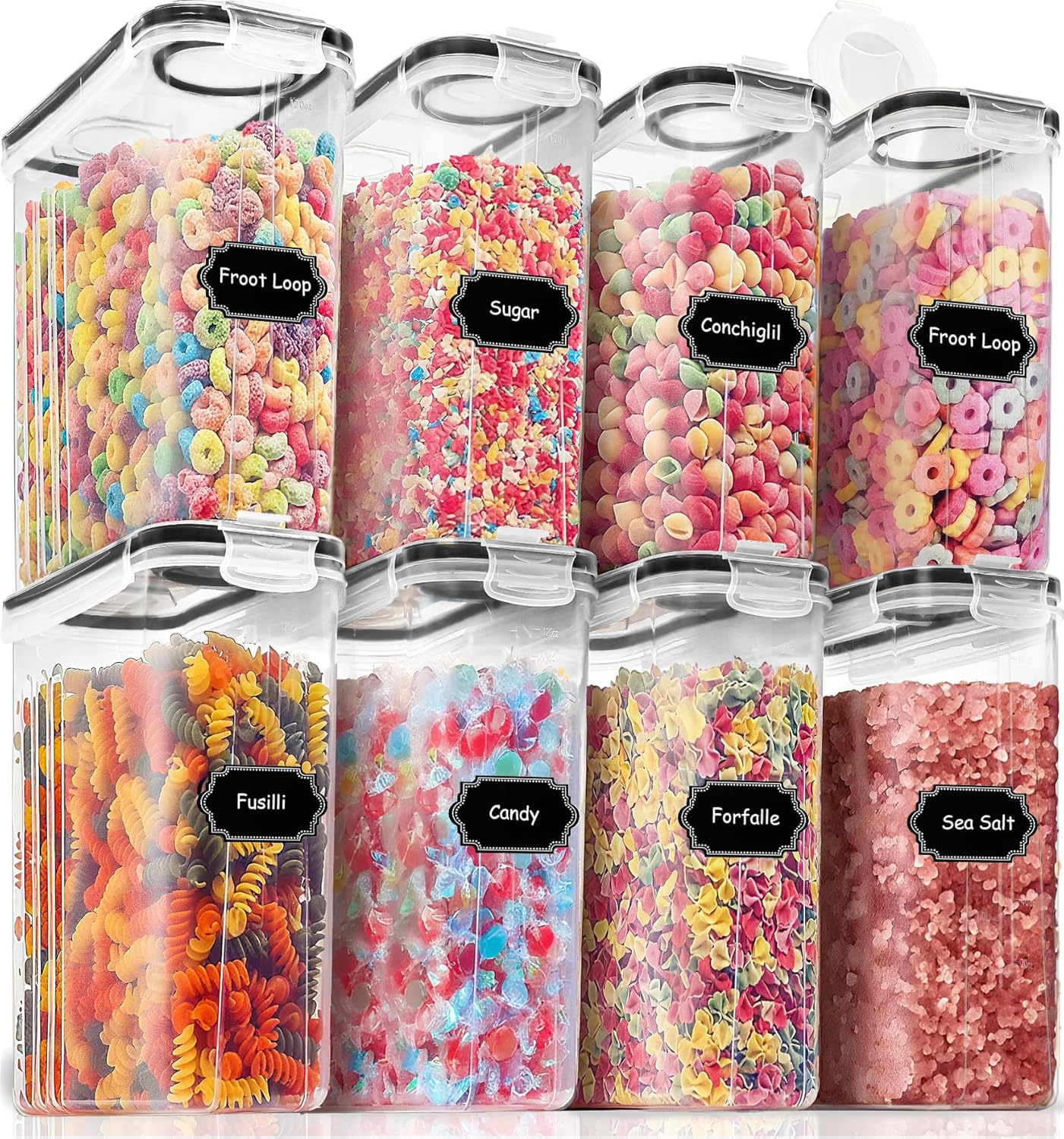 Glass Container Set - 8-Piece Airtight Food Storage Containers Set