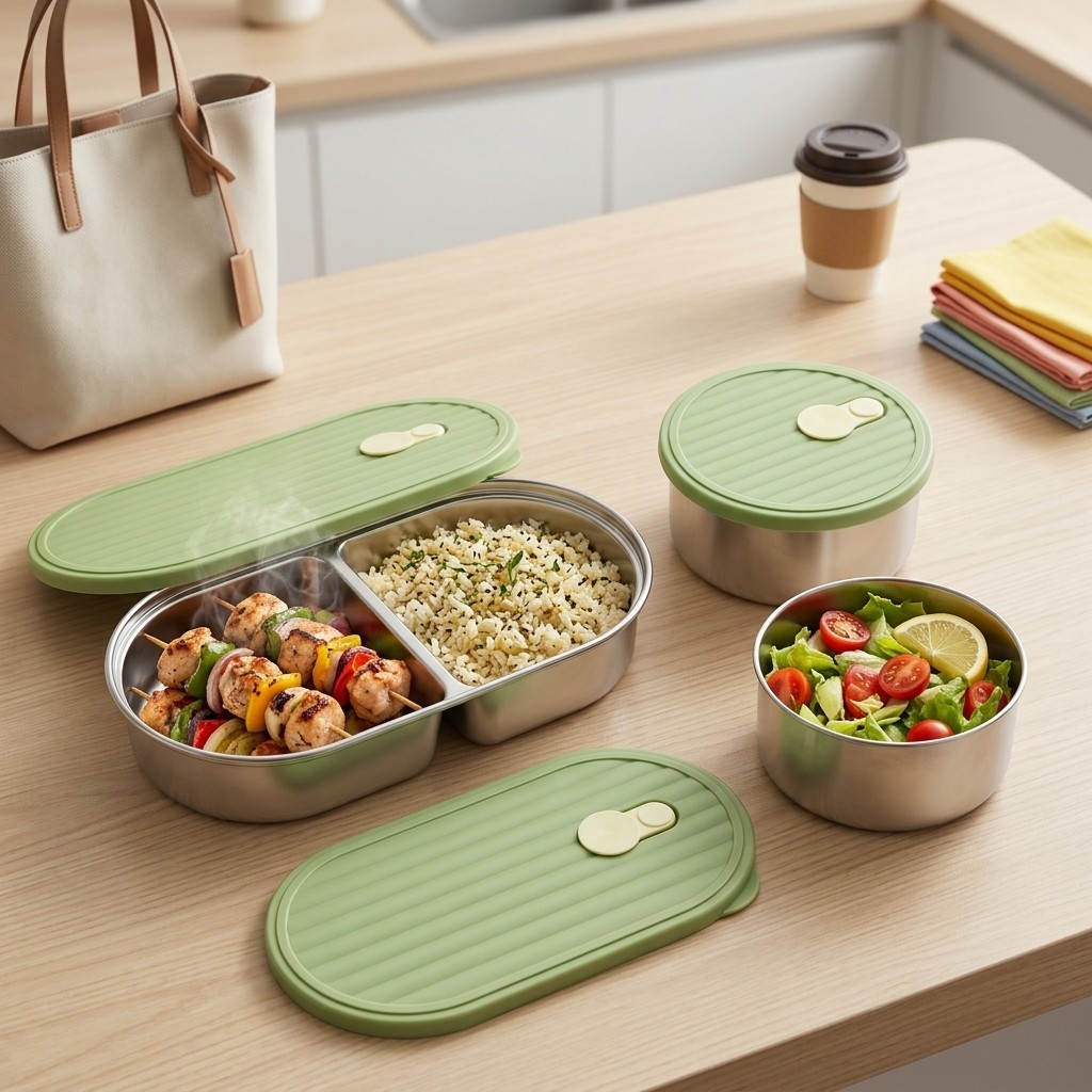 Microwavable 304 Stainless Ste - Meal Prep Kinder recensie en prijs