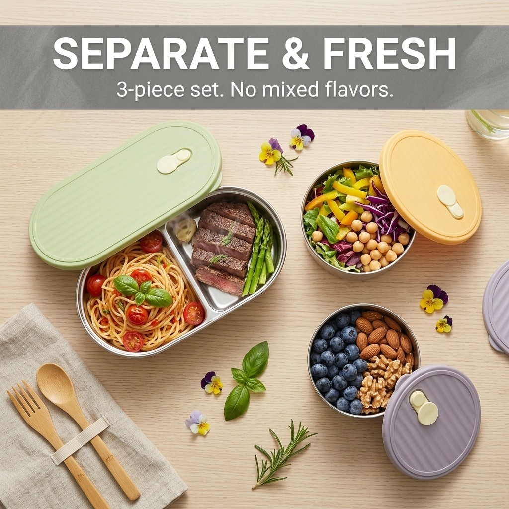 Microwavable 304 Stainless Ste - Meal Prep Kinder recensie en prijs