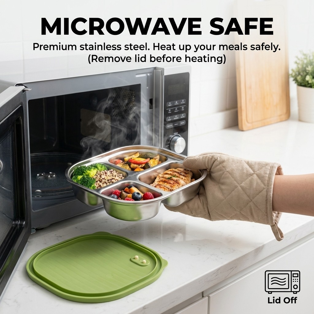 Microwave Safe 304 Stainless S - Meal Prep Kinder recensie en prijs
