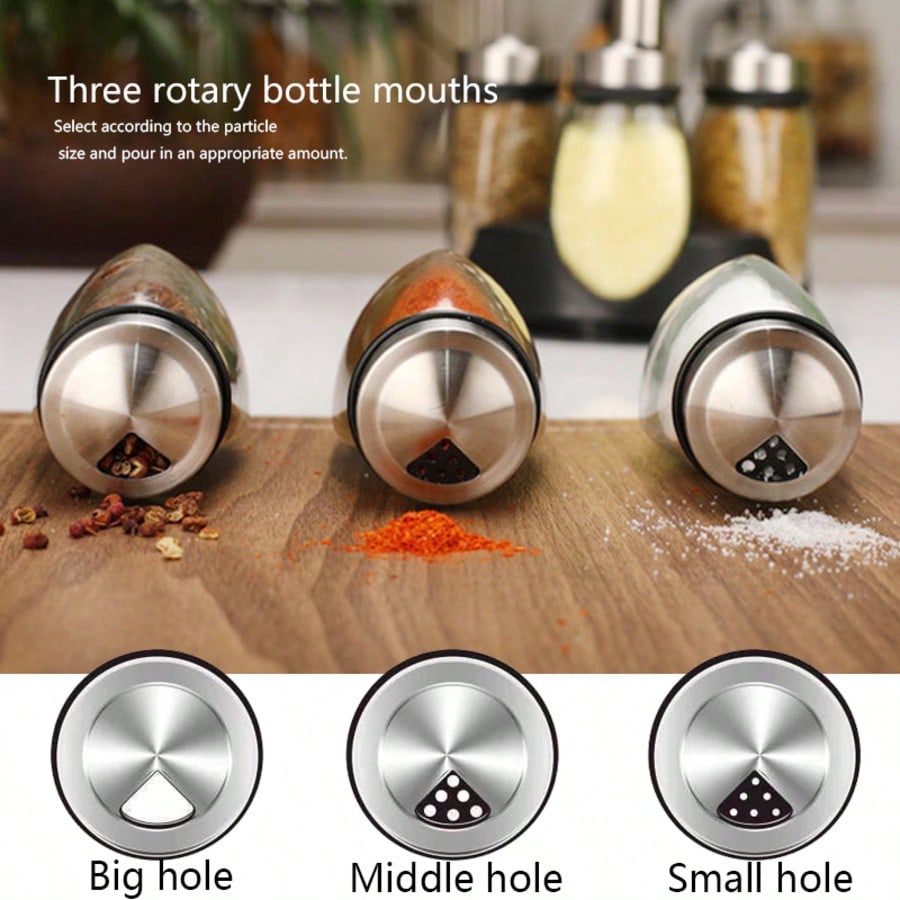 360° Rotating Spice Rack Tower - Glass Container Set recensie en prijs