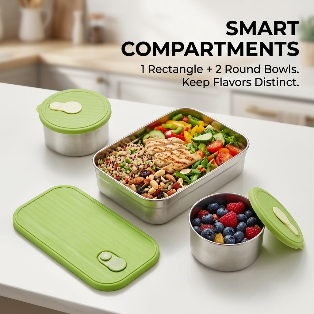 Microwave Safe 304 Stainless S - Meal Prep Kinder recensie en prijs