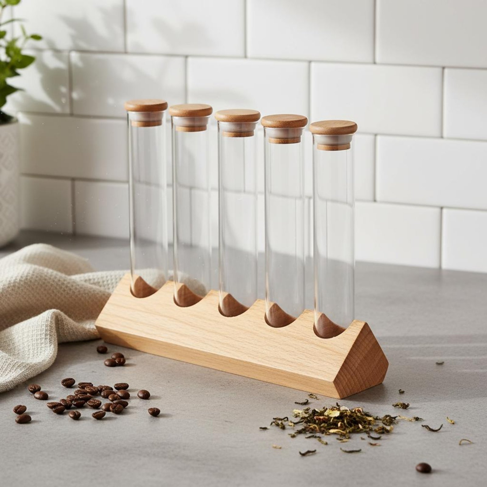 Glass Tube Container Set with  - Glass Container Set recensie en prijs