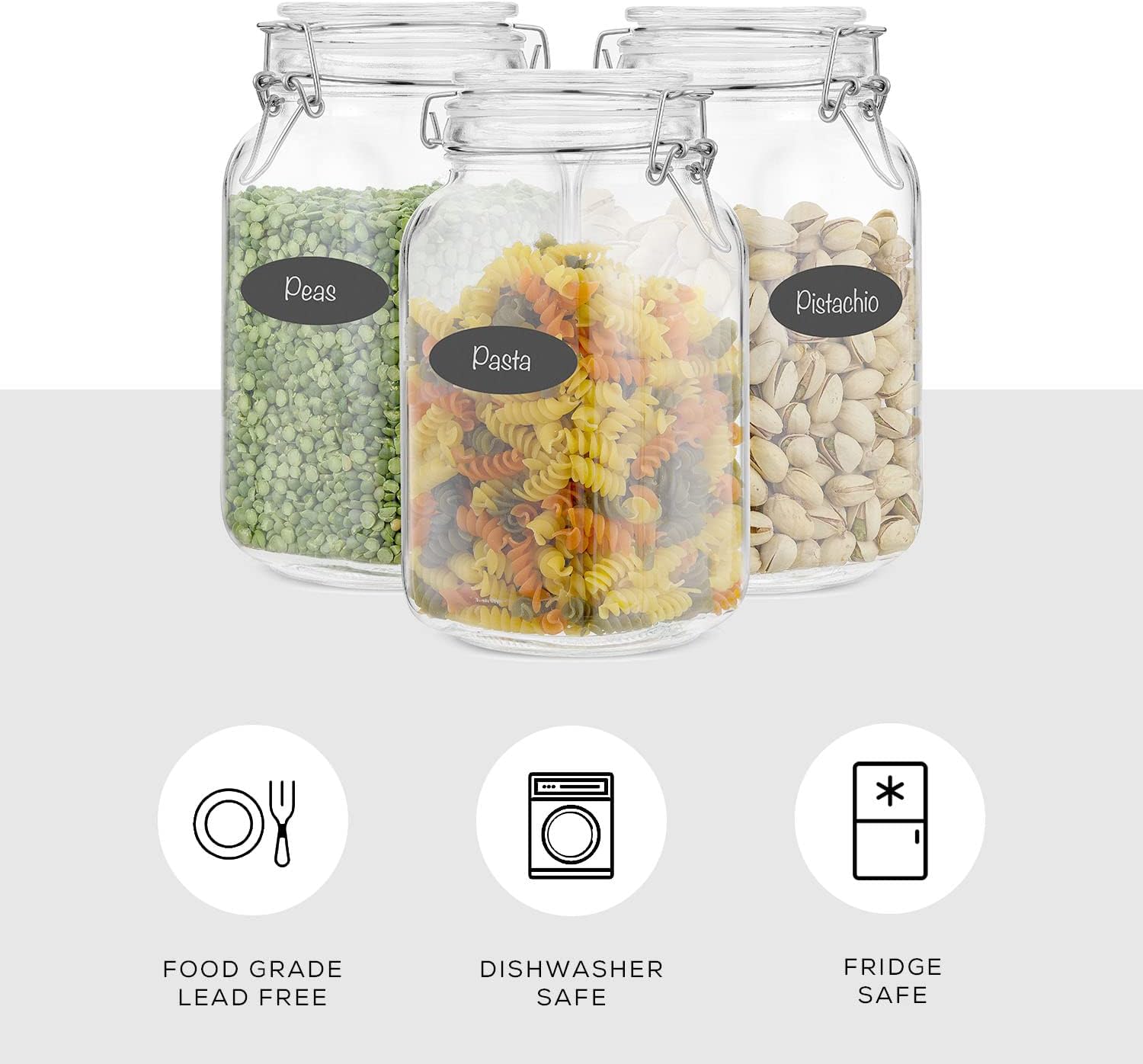 Airtight Glass Jars with Lids  - Glass Container Set recensie en prijs