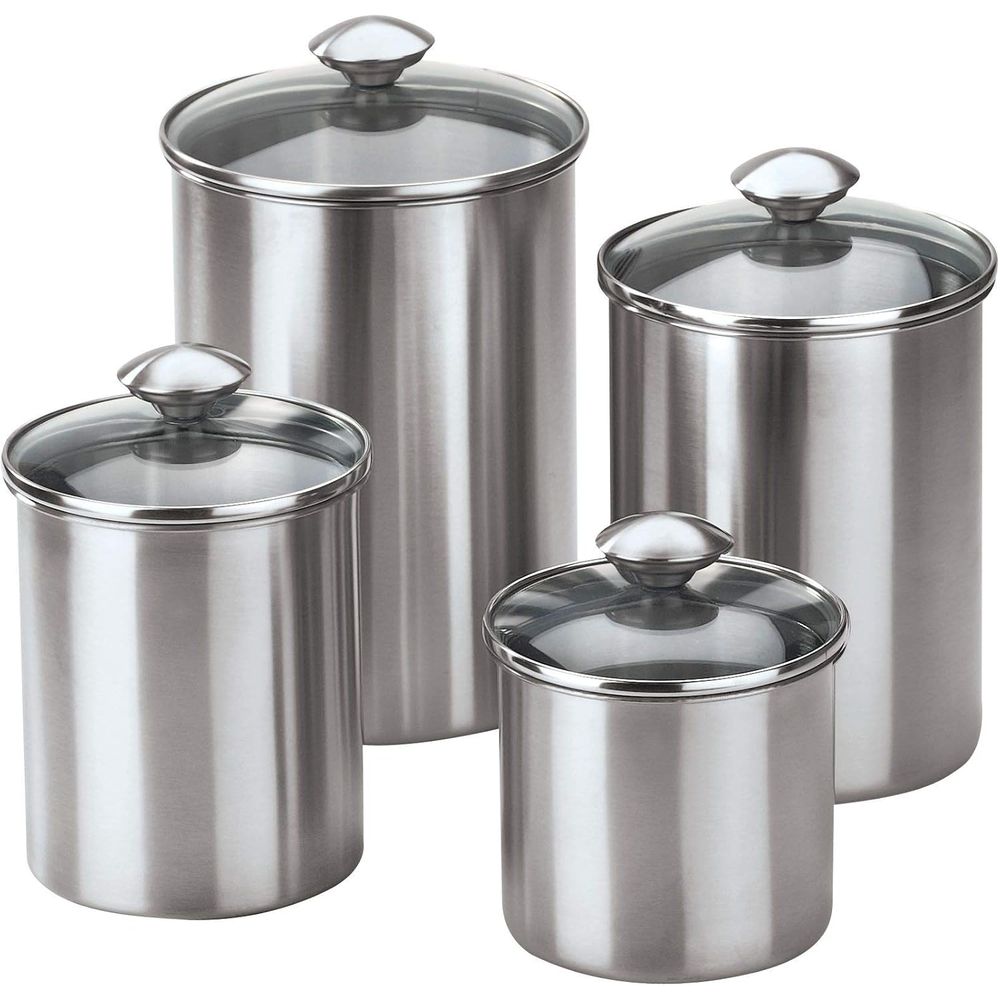 4-Piece Stainless Steel Food S - Glass Container Set recensie en prijs
