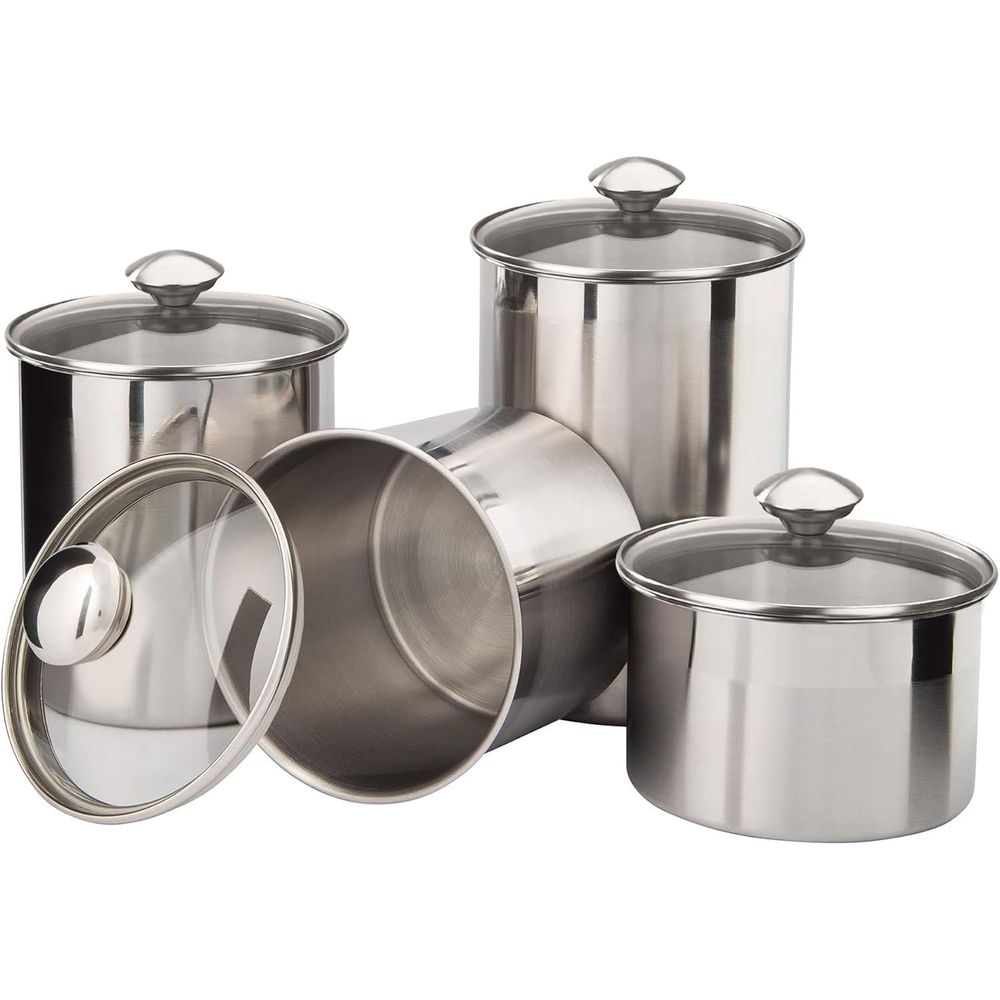 4-Piece Stainless Steel Food S - Glass Container Set recensie en prijs