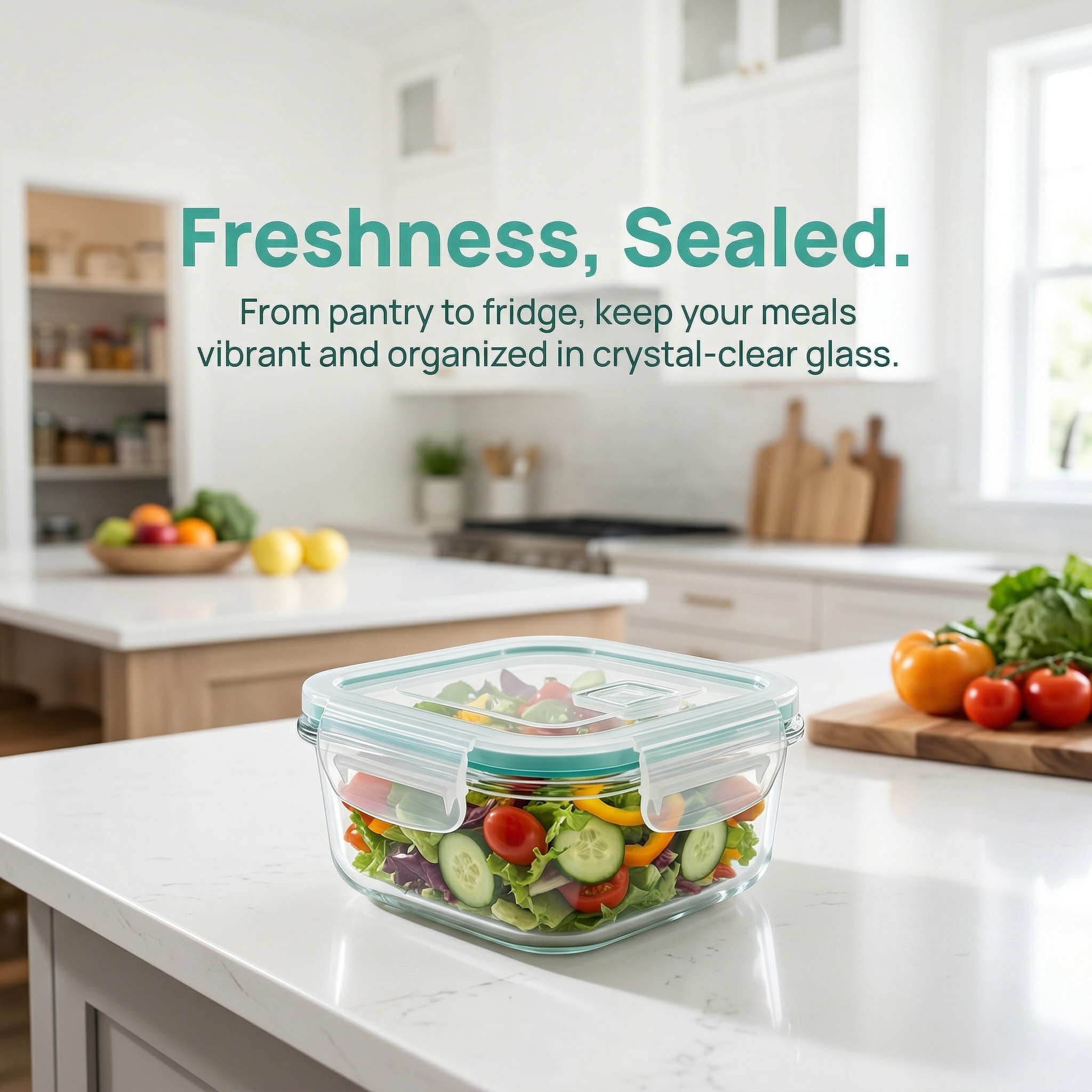 A set of 8 food storage contai - Glass Container Set recensie en prijs