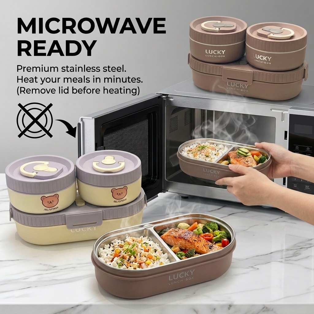 Microwavable 304 Stainless Ste - Meal Prep Kinder recensie en prijs