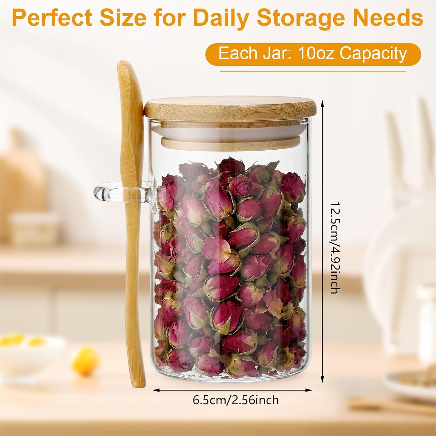 10 Pack Glass Jars with Bamboo - Glass Container Set recensie en prijs