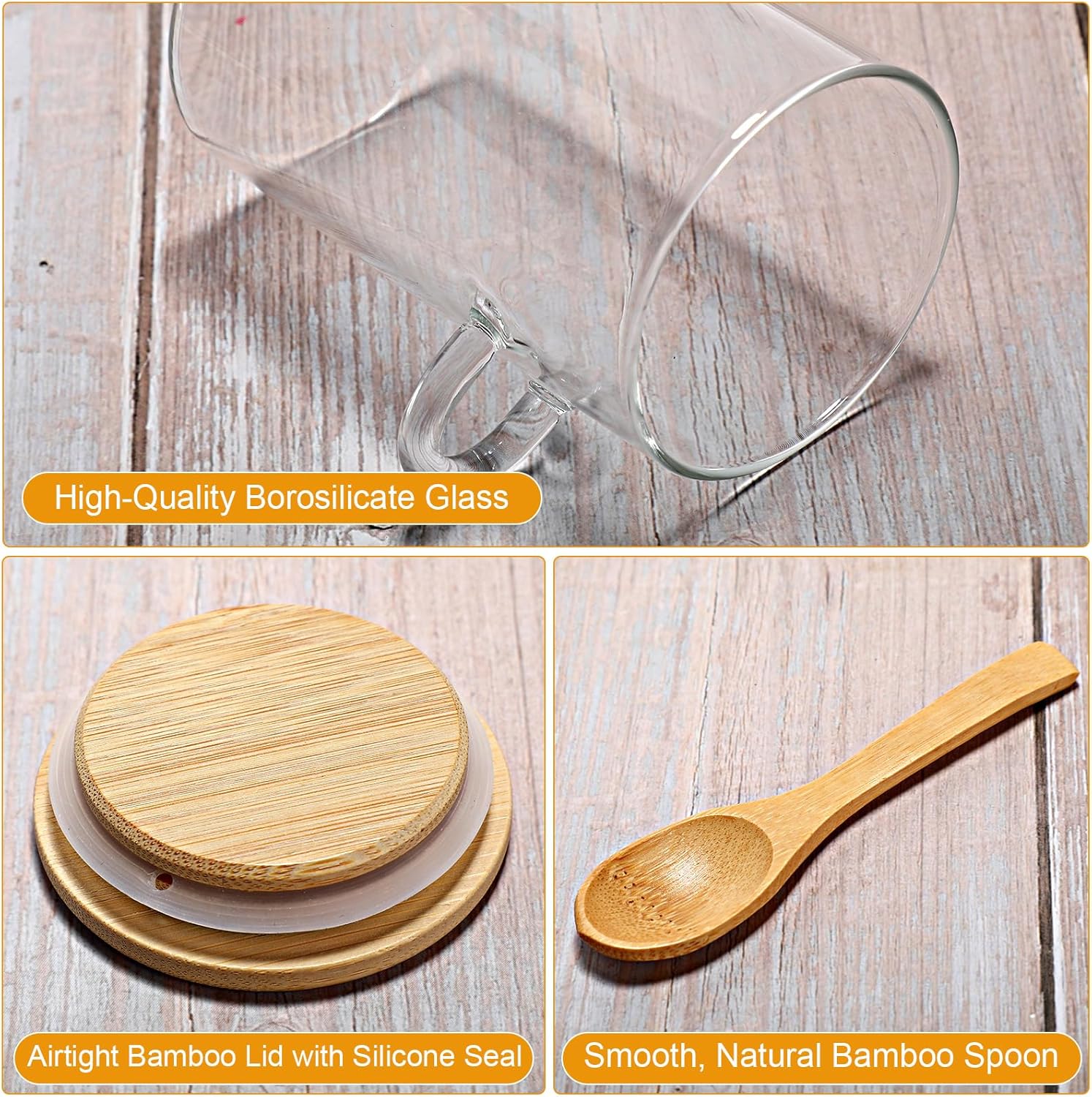10 Pack Glass Jars with Bamboo - Glass Container Set recensie en prijs