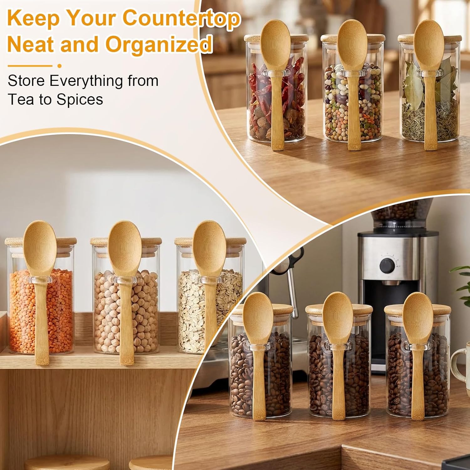 10 Pack Glass Jars with Bamboo - Glass Container Set recensie en prijs
