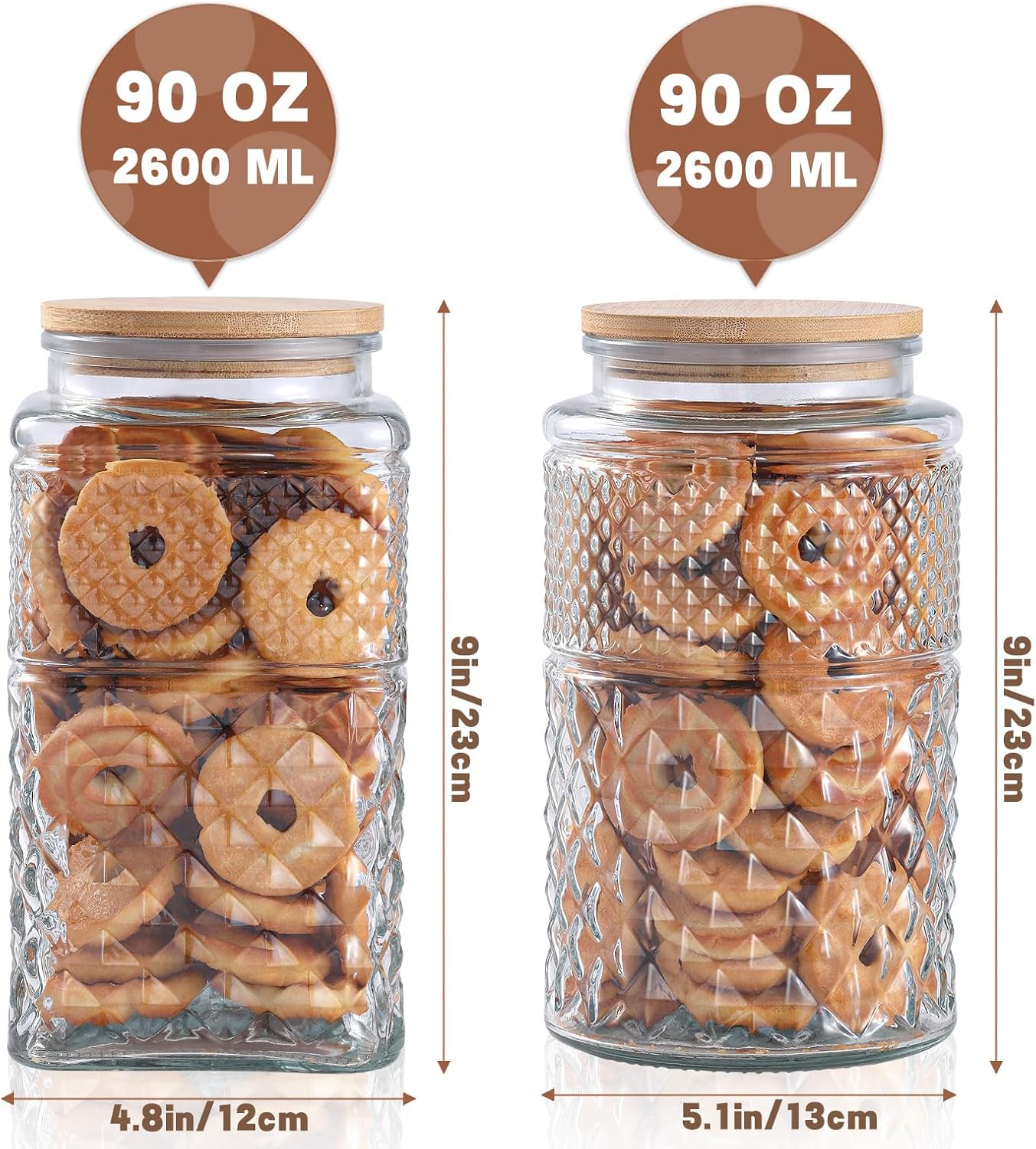 0.7Gallon/2600ml Glass Cookie  - Glass Container Set recensie en prijs