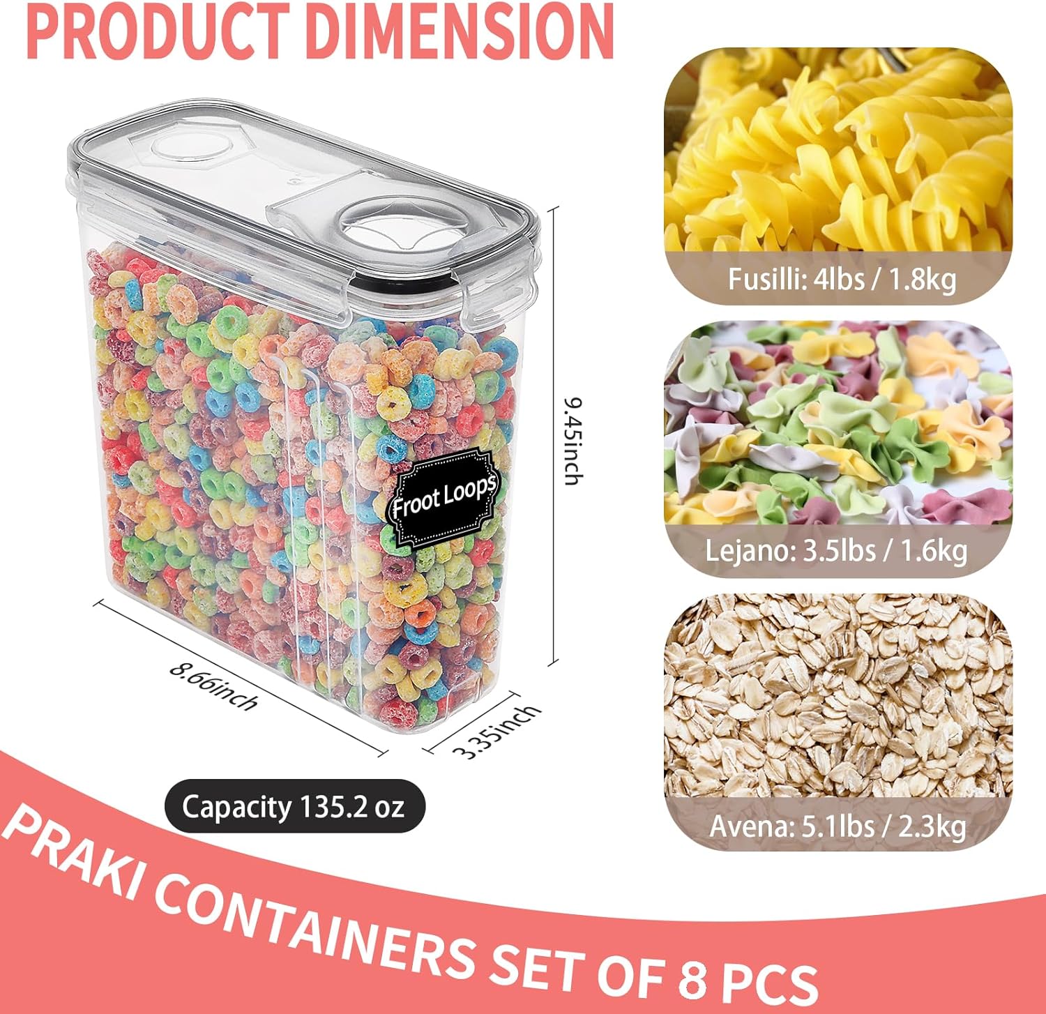 8-Piece Airtight Food Storage  - Glass Container Set recensie en prijs