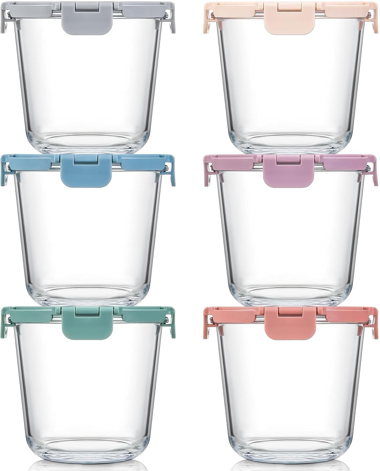 [UPGRADED LID] 6 Sets 3 Cup/24 - Glass Container Set recensie en prijs
