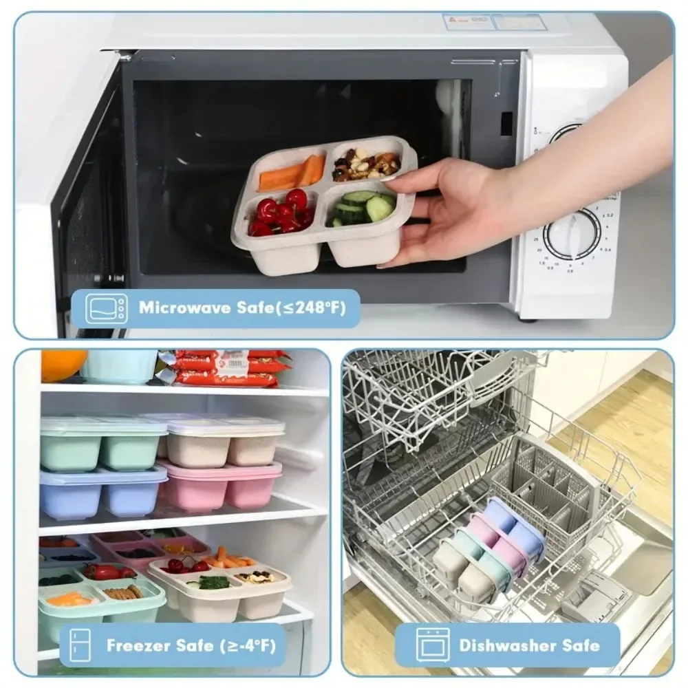 4 Grid Snack Box for Kids and  - Meal Prep Kinder recensie en prijs